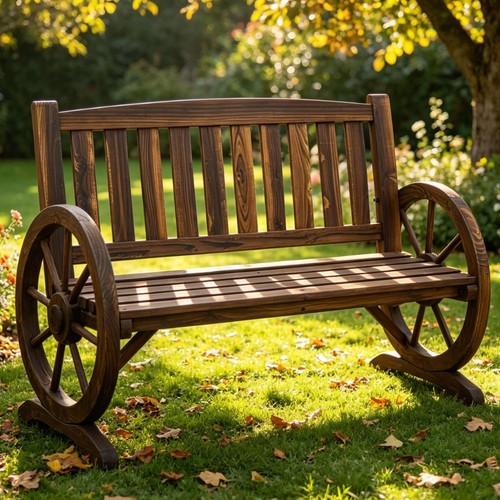 Seater wooden garden bench - seater,