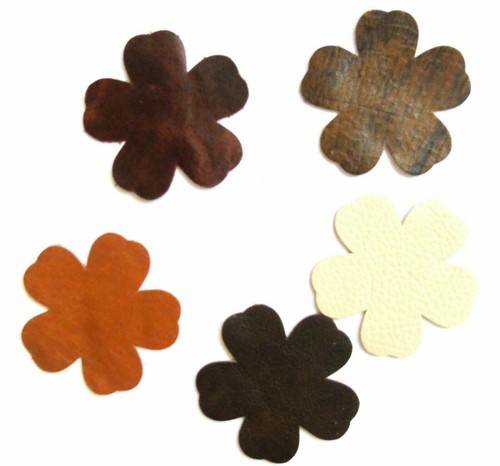 100 genuine leather flowers - leather,