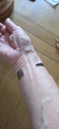 Fork bracelet bangle - bangle, gold