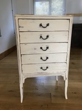 Antique Music Cabinet/Filing Drawers Painted Shabby Chic