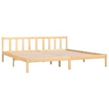 Bed Frame Home Bedstead Bed Base Mattress Foundation Solid Pinewood vidaXL