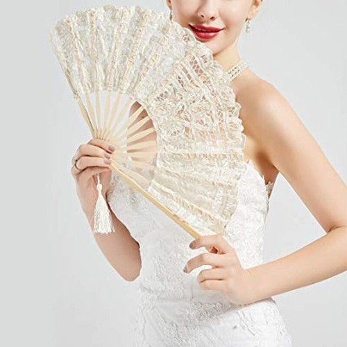 Vintage folding fan lace - vintage,