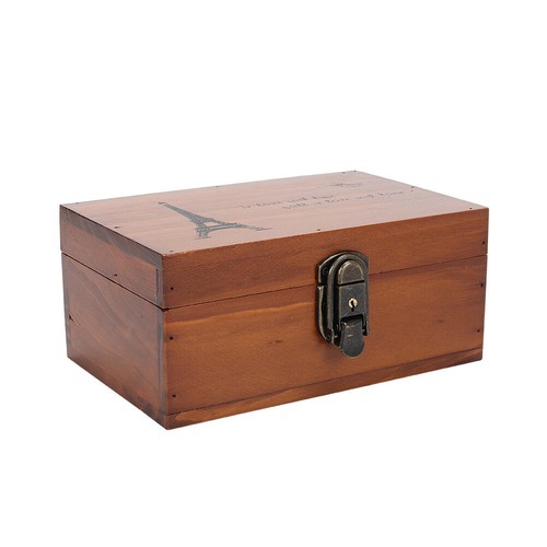 Retro wood lockable jewelry - lockable,