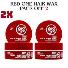 2 X RED ONE AQUA HAIR GEL WAX
