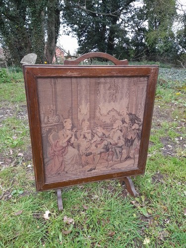 Vintage fire screen with - with, a