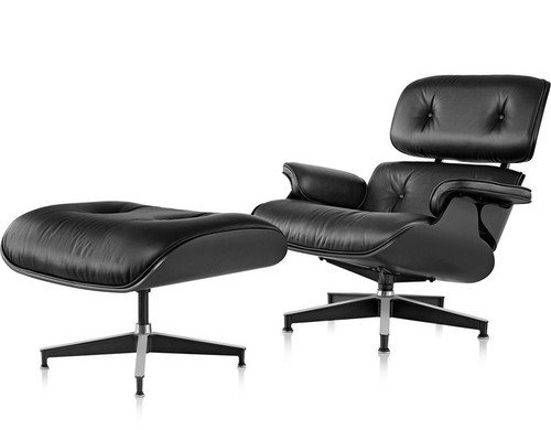 Lounge chair ottoman black - ottoman,