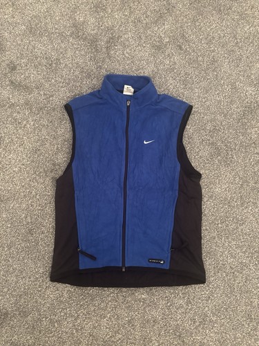Vintage nike blue fleece gilet - nike,