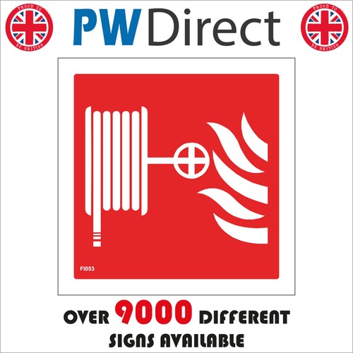 Sign fire hose reel located - fire,