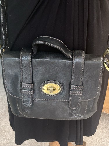 Fossil black leather - , vintage