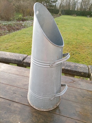 Coal scuttle galvanised - coal, scuttle.