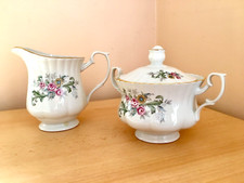 China Porcelain jug and sugar bowl with lid. Chodziez Polish -Poland 