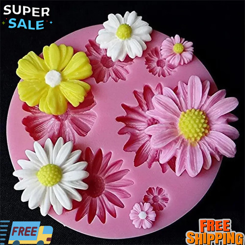 Daisy flowers fondant mold - flowers,