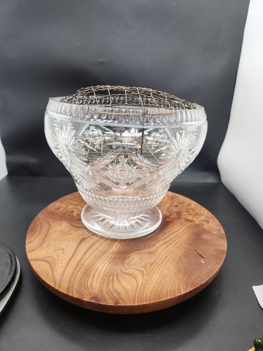 Large lead crystal glass rose - lead,