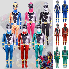Power Cosplay Rangers Costume Jumpsuit Kids Adult Party Fancy Dress Outfit Gifts