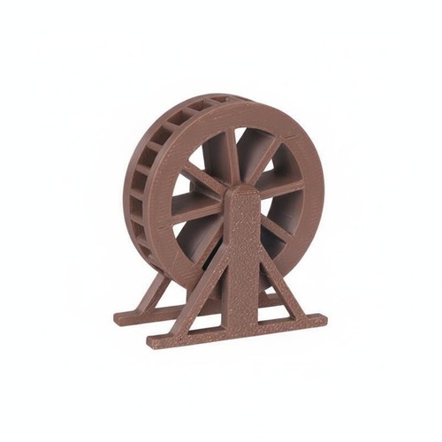 Retro water wheel - wheel, model