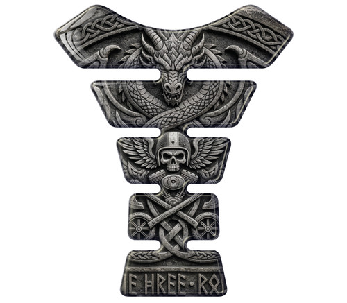 Nordic stone carving - nordic, dragon