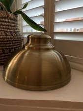 Industrial-style brass lampshade