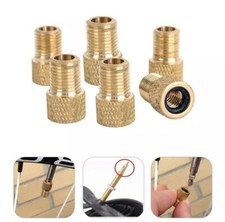 PRESTA TO SCHRADER BIKE VALVE ADAPTOR CONVERTER PUMP CONNECTOR GOLD 
