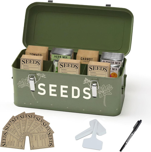 Seed storage organizer - seed, metal