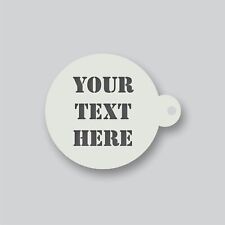 Custom personalised coffee duster stencil for Latte, Cappuccino, and Barista use