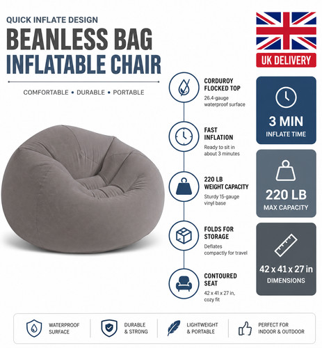 Intex beanless bag chair air - intex,