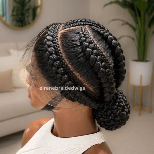 Cornrow braided wigs full - braided, lace