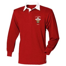 Cymru 1881 Retro Rugby Jersey Shirt Wales 6 Nations 2017 Men Supporters Welsh L3