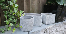 SET OF 3-4 POTS Pots Indoor Outdoor Plant Flower Pot Holder Home Decoration Gift