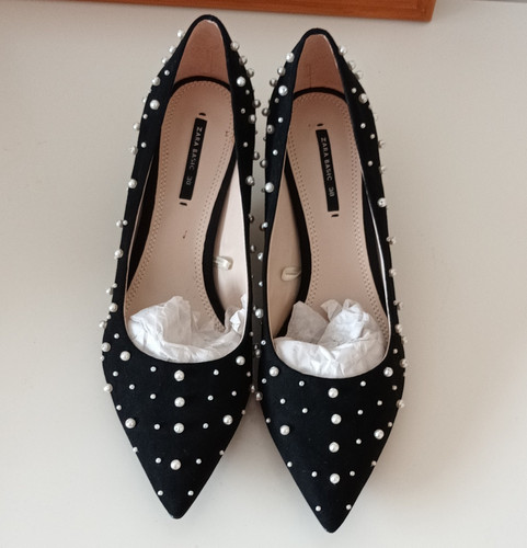 Zara basic black - zara, heels