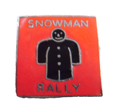 Vintage snowman rally orange - vintage,