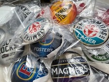 VARIOUS NEW CIRCULAR FISH EYE PUMP BADGES - HOME BAR PUB BEER LAGER ALE