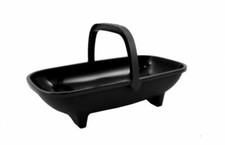 Black Garden Trug Planter Plastic Basket Plant Pot Tool Trug With Handle 53cm