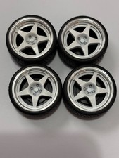 1/18 scale Modified Tuning 18” REAL ALUMINIUM 5 spoke COMPOMOTIVE in white