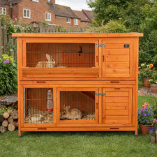 4FT LARGE RABBIT HUTCH AND RUN