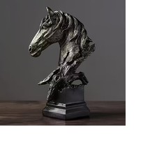 Resin Horse Head Sculpture -