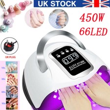 Professional Nail Lamp 66LED 450W Dryer GEL Polish Curing Light UV Tool Portable