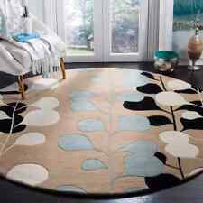 Hand Tufted Round Woolen Modern Area Rug for Living Room