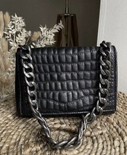 ZARA black faux leather