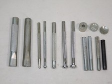 14 Piece Craftool Craft Tool Leather Working Gromet Stamps Punches