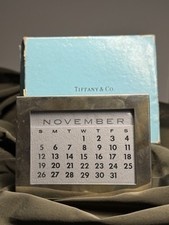 Vintage Tiffany & Co Sterling Silver Desk Calendar