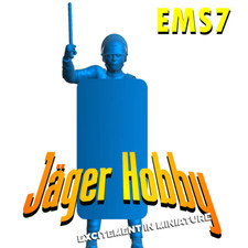 EMS7 – Riot Police Officer Scale Model Figure with Shield and Raised Truncheon