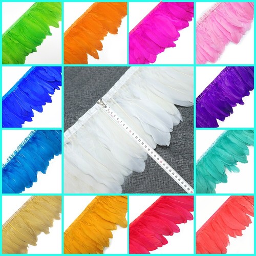 Goose feather trim ribbon - trim,