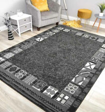 Black Grey Rugs Dark Small Extra Large Big Huge Size Floor Carpet Rug Mat Cheap
