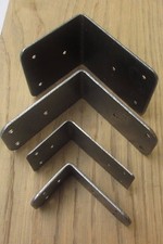 2 X RUSTIC BUTCHERS BLOCK CORNER BRACKET PLATE BOX CHEST KITCHEN ISLAND TABLE