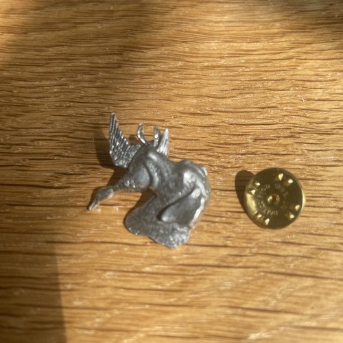 Pewter pin badge dogs - pewter, head