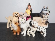 Schleich Farmworld Bundle x10 Girl, Cats, Dogs, Calf & Guinea Pig Figures