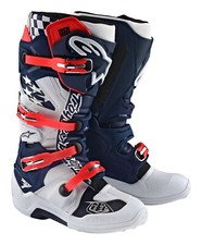 NEW ALPINESTARS TLD TROY LEE DESIGNS 2024 TECH 7 MOTOCROSS BOOTS WHITE NAVY MX