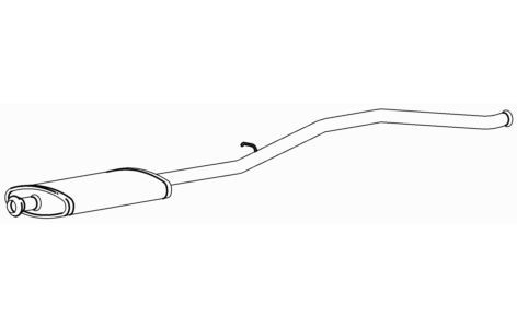 Centre exhaust middle - centre, silencer