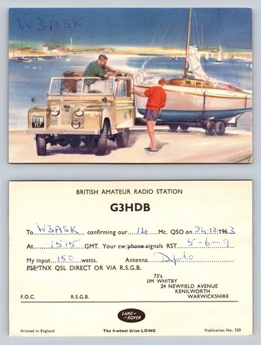 Ham radio qsl qso postcard - ham,