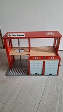 Wooden Fire Station Playset